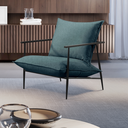 Ver imagem 1 de Poltrona Metal Industrial Agatha Luxo Azul