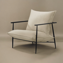 Ver imagem 5 de Poltrona Metal Industrial Agatha Luxo Branco Off White