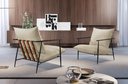 Ver imagem 7 de Poltrona Metal Industrial Agatha Luxo Branco Off White