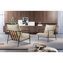 Ver imagem 7 de Poltrona Metal Industrial Agatha Luxo Branco Off White