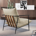 Ver imagem 6 de Poltrona Metal Industrial Agatha Luxo Branco Off White