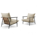Ver imagem 2 de Poltrona Metal Industrial Agatha Luxo Branco Off White
