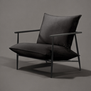 Ver imagem 5 de Poltrona Metal Industrial Agatha Luxo Preto