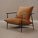 Ver imagem 5 de Poltrona Metal Industrial Agatha Luxo Marrom Caramelo