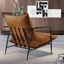 Ver imagem 6 de Poltrona Metal Industrial Agatha Luxo Marrom Caramelo
