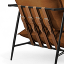 Ver imagem 4 de Poltrona Metal Industrial Agatha Luxo Marrom Caramelo