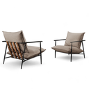 Ver imagem 2 de Poltrona Metal Industrial Agatha Luxo Marrom Cappuccino