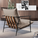Ver imagem 6 de Poltrona Metal Industrial Agatha Luxo Marrom Cappuccino