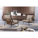 Ver imagem 7 de Poltrona Metal Industrial Agatha Luxo Marrom Cappuccino