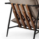 Ver imagem 4 de Poltrona Metal Industrial Agatha Luxo Marrom Cappuccino