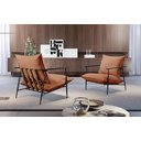 Ver imagem 7 de Poltrona Metal Industrial Agatha Luxo Laranja Terracota