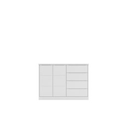 Quarto completo com Guarda Roupa 3 Portas e 4 Gavetas + Cômoda 2 Portas e 4 Gavetas Pérola Branco -  - 3
