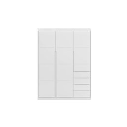 Quarto completo com Guarda Roupa 3 Portas e 4 Gavetas + Cômoda 2 Portas e 4 Gavetas Pérola Branco -  - 2