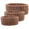 Conjunto com 3 Cestas Redondas de Fibra Natural - Wolff - 1