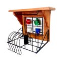 Ver imagem 3 de Escorredor de louças de ferro e madeira suporte para 5 pratos 6 copos 6 xicaras talheres e panos art