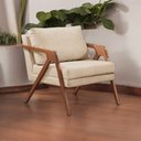 Ver imagem 5 de Poltrona Madeira Maciça Mona Luxo