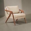 Ver imagem 7 de Poltrona Madeira Maciça Mona Luxo