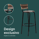 Ver imagem 4 de Kit 2 Bancos para Bancada Banqueta Alta Cappuccino Balcão Cozinha Bistrô Área Gourmet Churrasqueira