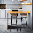 Ver imagem 6 de Kit 2 Bancos para Bancada Banqueta Alta Cappuccino Balcão Cozinha Bistrô Área Gourmet Churrasqueira