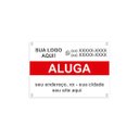 Ver imagem 1 de Placa Imobiliária Aluga com Informações e Logo em Lona:50x35cm