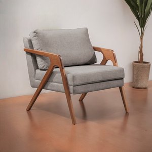 Poltrona Madeira Maciça Mona Luxo