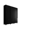 Ver imagem 1 de Guarda Roupas Casal Itapema Ii 3 Portas 9 Gvts Cor Preto