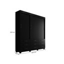 Ver imagem 2 de Guarda Roupas Casal Itapema Ii 3 Portas 9 Gvts Cor Preto