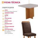 Ver imagem 7 de Mesa de Jantar Olímpia 90cm Tampo MDF Vidro Canto Copo com 4 Cadeiras Aline