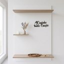 Ver imagem 4 de Oratório MDF com Frase 3D - Painel Suporte Parede Cantinho da Oração 90x60 Branco/Amadeirado