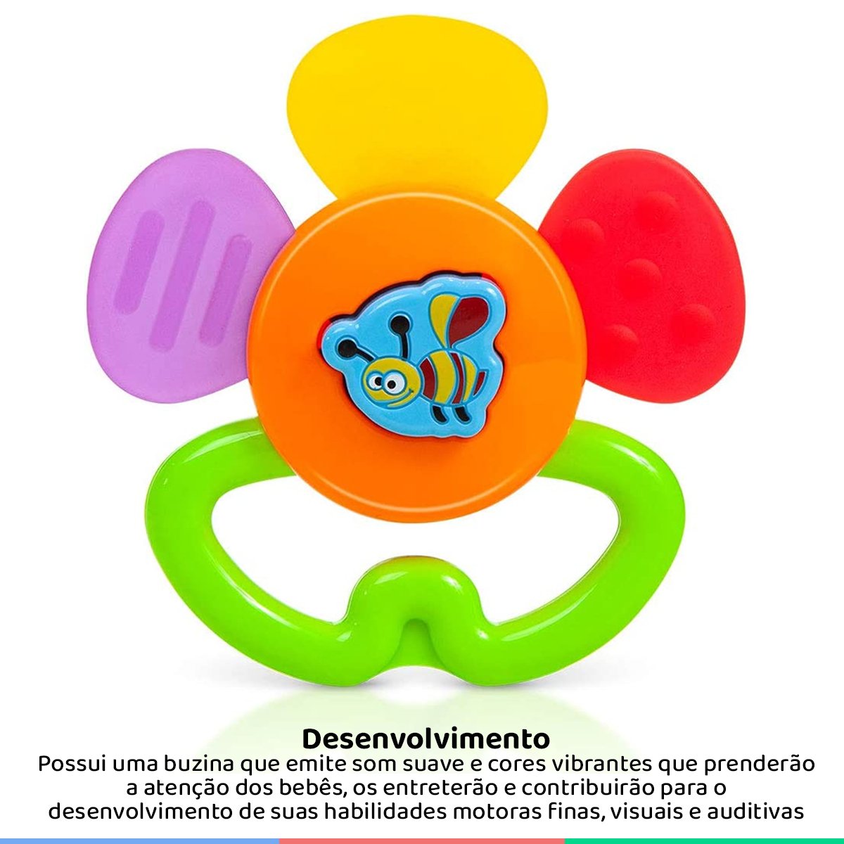 Mordedor Infantil Para Bebê +4 Meses Com Formato Divertido e Anatômico ...