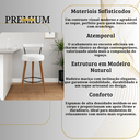 Ver imagem 6 de Kit 2 Banquetas Altas 60 Cm Estofada Corino com Encosto Retrô P/ Cozinha Área Gourmet Balcão - Izis: