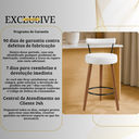 Ver imagem 7 de Kit 2 Banquetas Altas 60 Cm Estofada Corino com Encosto Retrô P/ Cozinha Área Gourmet Balcão - Izis: