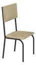 Ver imagem 2 de Kit 4 Cadeiras Ana Corino Creme Tubo Preto Fosco