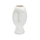 Ver imagem 4 de Vaso Decorativo Rosto em Cerâmica Branco 23,5x11cm - D’Rossi