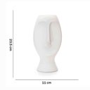 Ver imagem 5 de Vaso Decorativo Rosto em Cerâmica Branco 23,5x11cm - D’Rossi