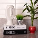 Ver imagem 2 de Vaso Decorativo Rosto em Cerâmica Branco 23,5x11cm - D’Rossi