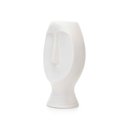 Ver imagem 3 de Vaso Decorativo Rosto em Cerâmica Branco 23,5x11cm - D’Rossi