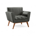 Ver imagem 2 de Poltrona Decorativa Madeira Maciça Lyz Luxo Cinza