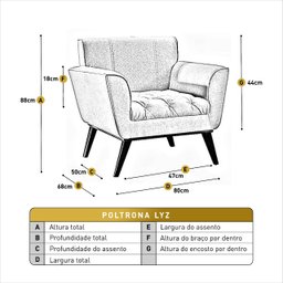 Poltrona Madeira Maciça Lyz Luxo - 3