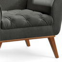 Ver imagem 4 de Poltrona Decorativa Madeira Maciça Lyz Luxo Cinza