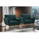 Ver imagem 7 de Poltrona Madeira Maciça Lyz Luxo