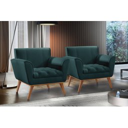 Poltrona Madeira Maciça Lyz Luxo - 7