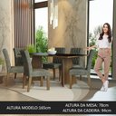 Ver imagem 3 de Conjunto Sala de Jantar Mesa Tampo de Madeira 6 Cadeiras Madesa Rustic-preto-silver