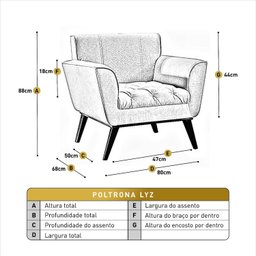 Poltrona Madeira Maciça Lyz Luxo - 3