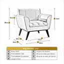 Ver imagem 3 de Poltrona Madeira Maciça Lyz Luxo