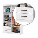 Ver imagem 5 de Guarda-roupa Solteiro Solo 4 Portas 2 Gavetas Branco - Pnr Móveis