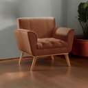 Ver imagem 1 de Poltrona Madeira Maciça Lyz Luxo