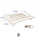 Ver mais imagens de Apoio Descanso Suporte de Pé Ergonômico Pés Escritório Regulável MDF Cru Casa Quarto Pezinho