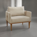 Ver imagem 6 de Poltrona Milla Luxo 80 82 X 76 Cm Bege Claro