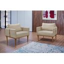 Ver imagem 7 de Poltrona Milla Luxo 80 82 X 76 Cm Bege Claro